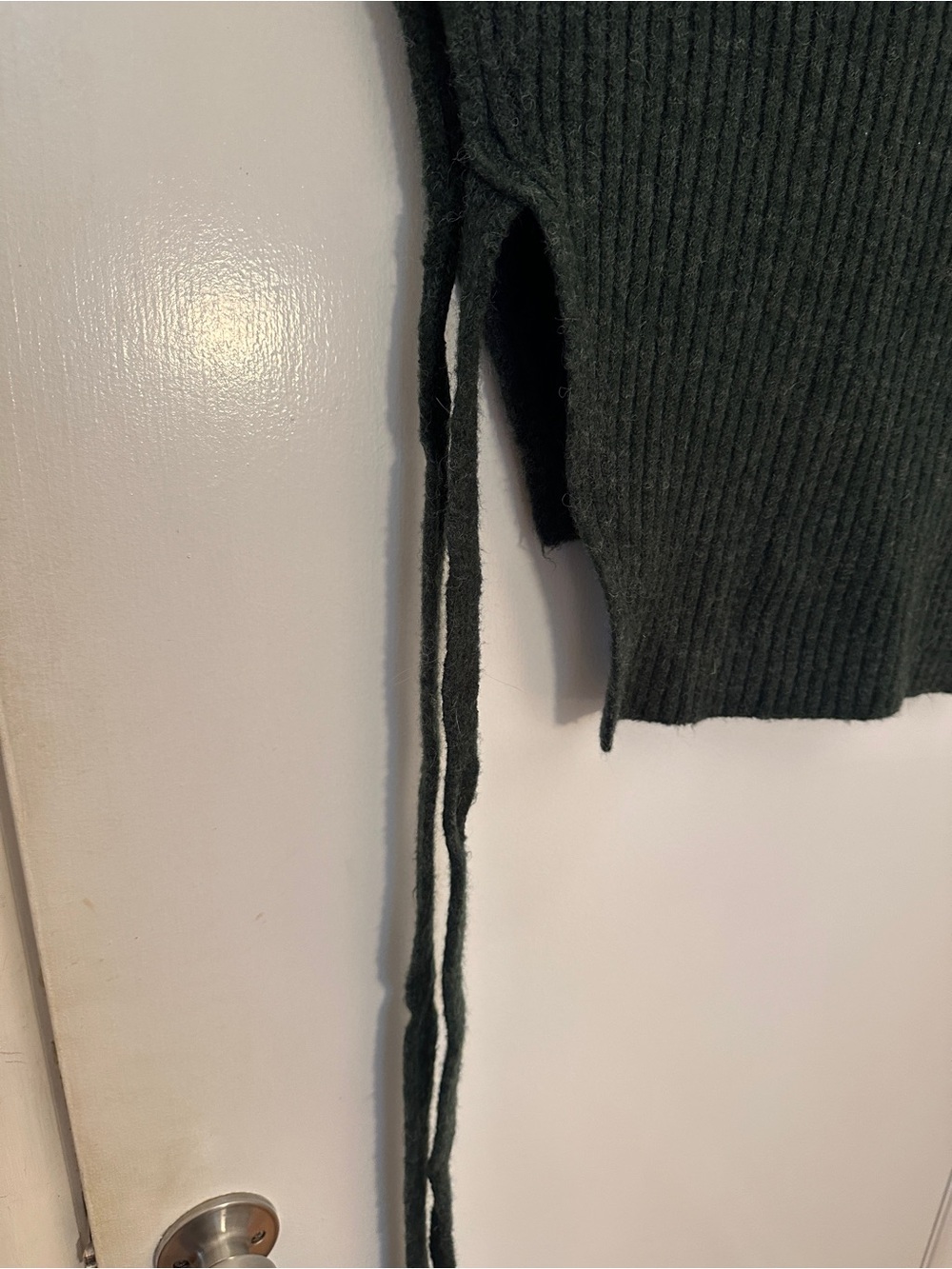 Mijeong Park Ribbed Knit Dark Green Women's Sweater Neck warmer/vest - Picture 6 of 6